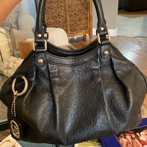 Black Guccissima bag 12x14